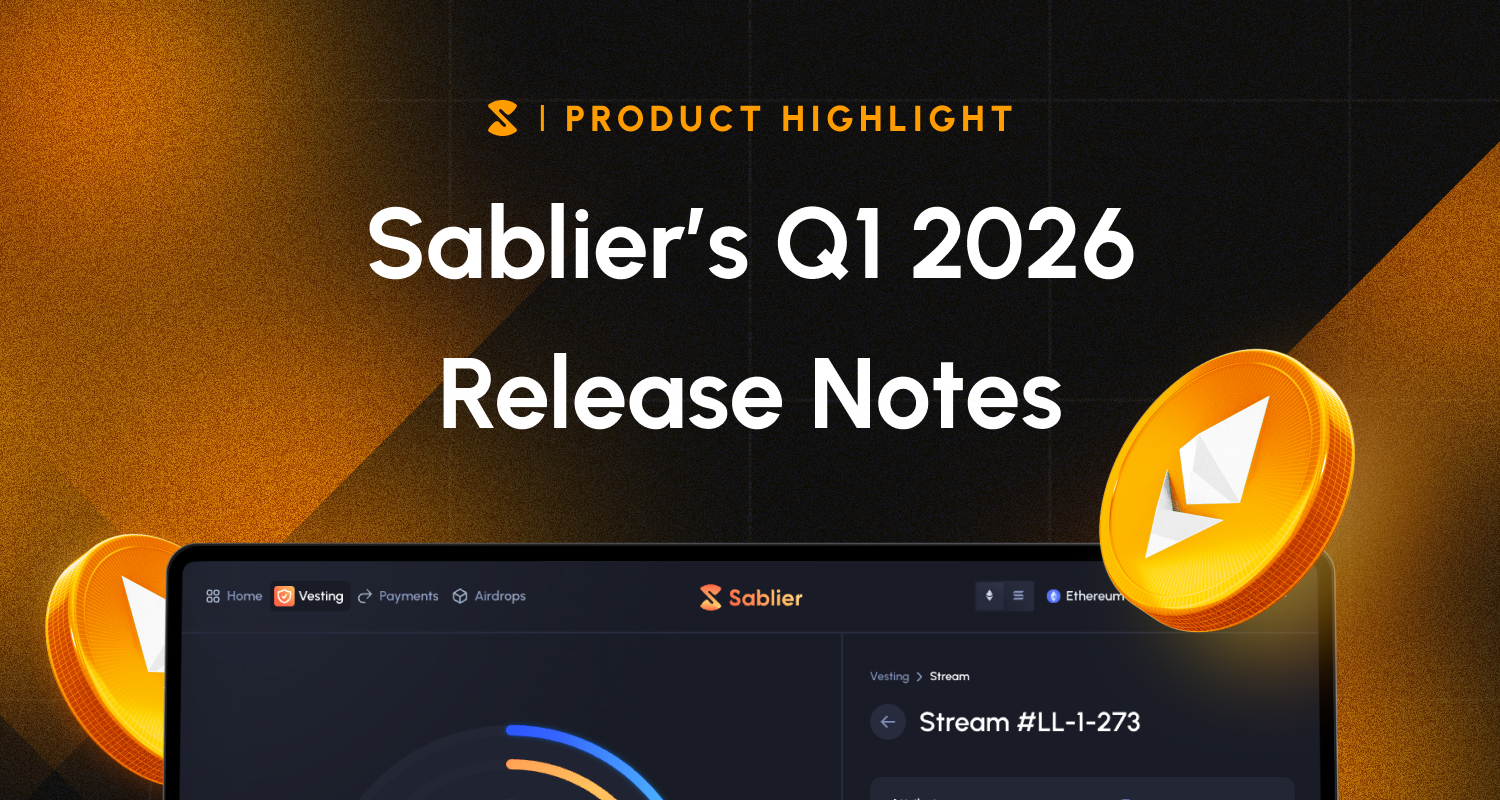 Q1 2026 Release Notes | Sablier Blog