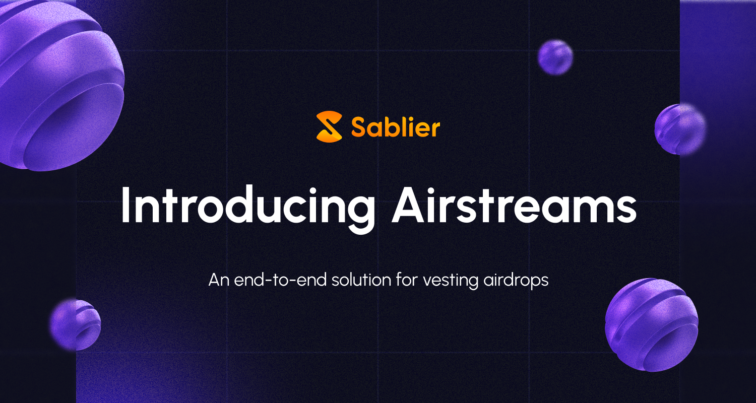 Introducing Airstreams: An End-to-End Solution for Vesting Airdrops